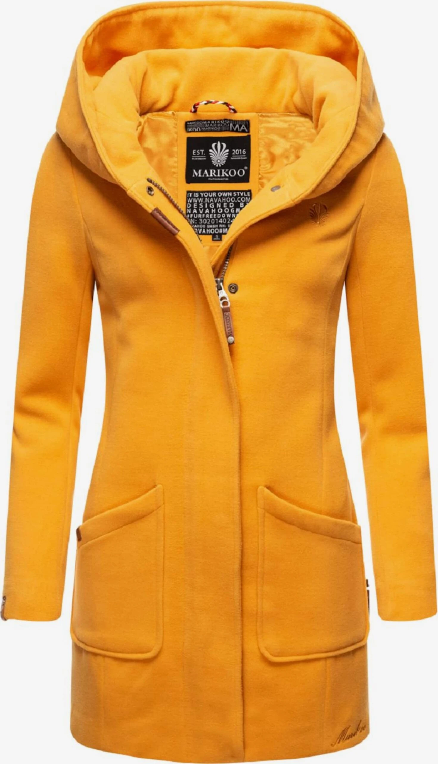 Marikoo Wintermantels Wintermantel Maikoo Dames Safraan 3 Marikoo Wintermantels Wintermantel Maikoo Dames Safraan