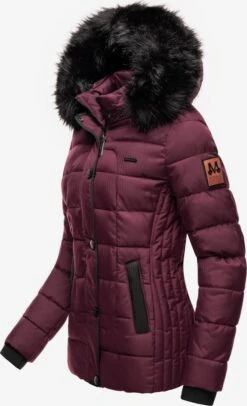Marikoo Winterjassen Winterjas Unique Dames Wijnrood -Marikoo eab7757918de7795e8f7f0698502b6b6