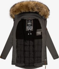 Marikoo Wintermantels Wintermantel Sanakoo Dames Donkergrijs -Marikoo f44d296b509cc38486c6c127dba8642e