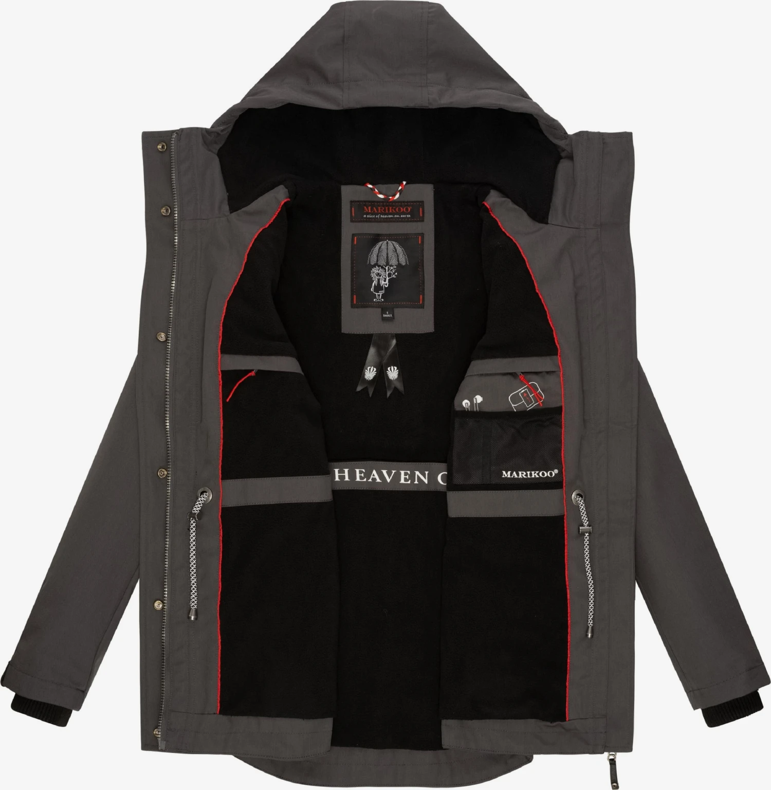 Marikoo Parkas Tussenparka Babetaa Dames Antraciet 6 Marikoo Parkas Tussenparka Babetaa Dames Antraciet - Afbeelding 4